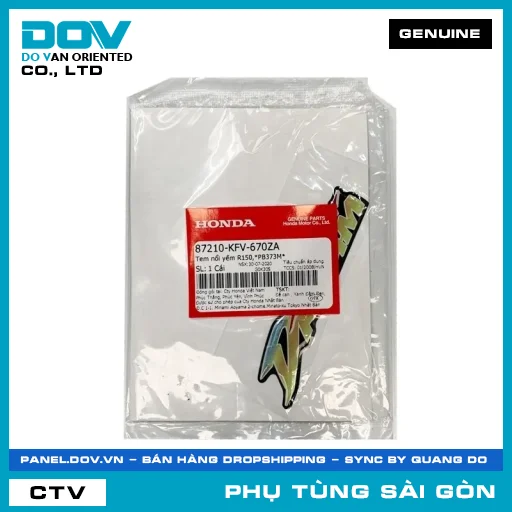 TEM NỔI YẾM R150,*PB373M* | HONDA PARTS CODE 87210KFV670ZA — 87210KFV670ZA