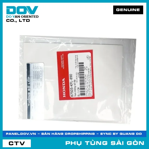 TEM THÔNG SỐ LỐP | HONDA PARTS CODE 87505KFL890 — 87505KFL890