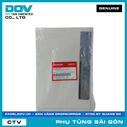 TEM THÔNG SỐ LỐP & XÍCH TẢI | HONDA PARTS CODE 87505KTM900 — 87505KTM900