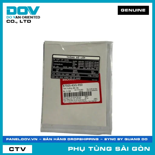TEM HƯỚNG DẪN LỐP | HONDA PARTS CODE 87505KVG950 — 87505KVG950
