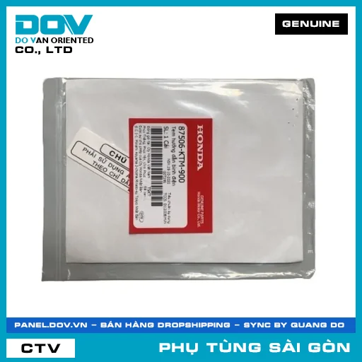 TEM HƯỚNG DẪN BÌNH ĐIỆN | HONDA PARTS CODE 87506KTM900 — 87506KTM900