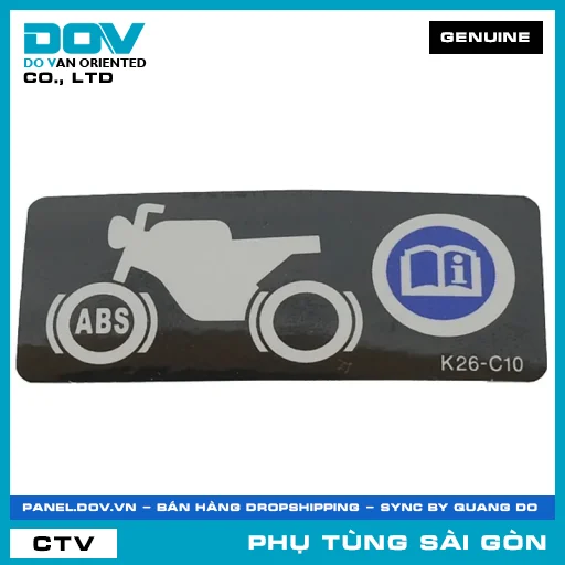 TEM CẢNH BÁO ABS | HONDA PARTS CODE 87514K26C10 — 87514K26C10