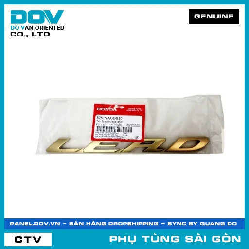 TEM ỐP SƯỜN (LEAD VÀNG) | HONDA PARTS CODE 87515GGE910 — 87515GGE910