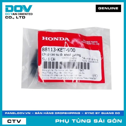 CHỤP CAO SU ỐC KHOÁ KIẾNG | HONDA PARTS CODE 88113KET900 — 88113KET900