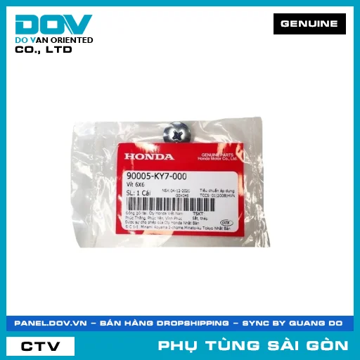 VÍT 6X6 | HONDA PARTS CODE 90005KY7000 — 90005KY7000