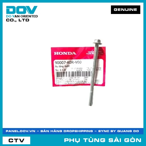 BU LÔNG 6X80 | HONDA PARTS CODE 90007K0RV00 — 90007K0RV00