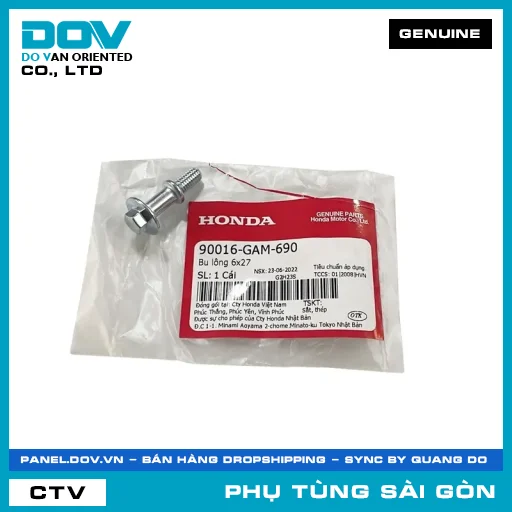 BU LÔNG 6X27 | HONDA PARTS CODE 90016GAM690 — 90016GAM690