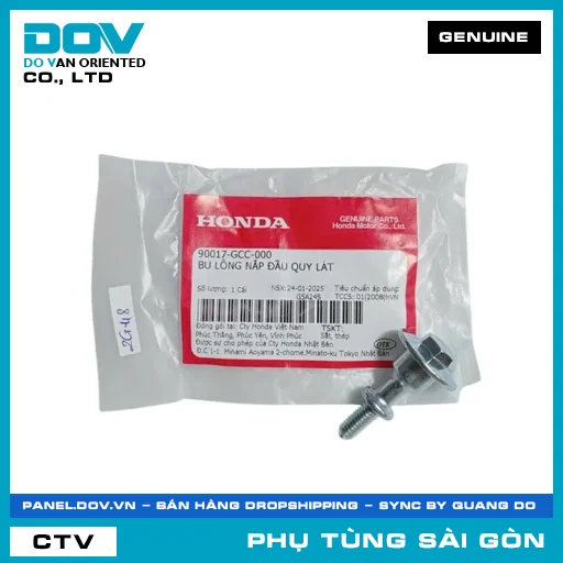 BU LÔNG NẮP ĐẦU QUY LÁT | HONDA PARTS CODE 90017GCC000 — 90017GCC000