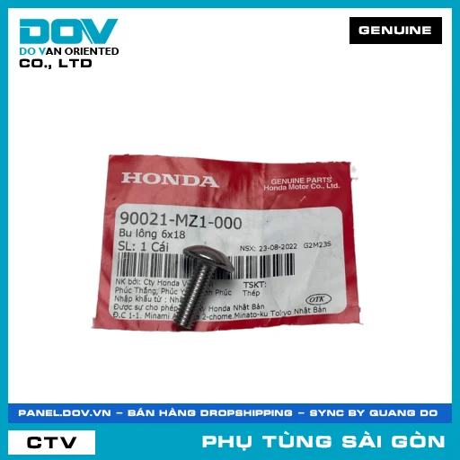 BU LÔNG 6X18 | HONDA PARTS CODE 90021MZ1000 — 90021MZ1000
