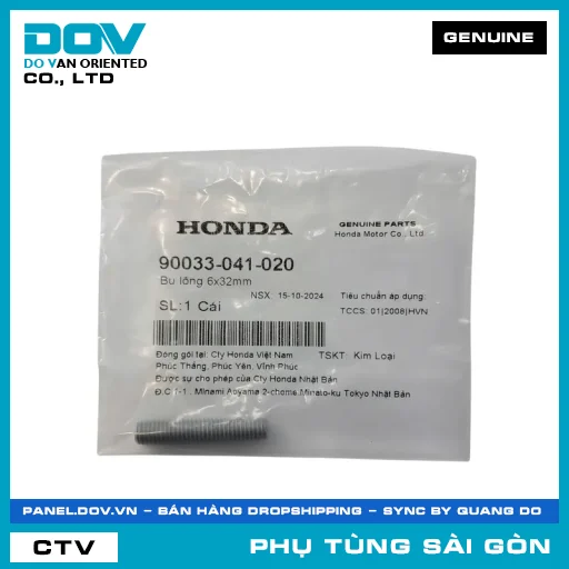 BU LÔNG 6X32MM | HONDA PARTS CODE 90033041020 — 90033041020