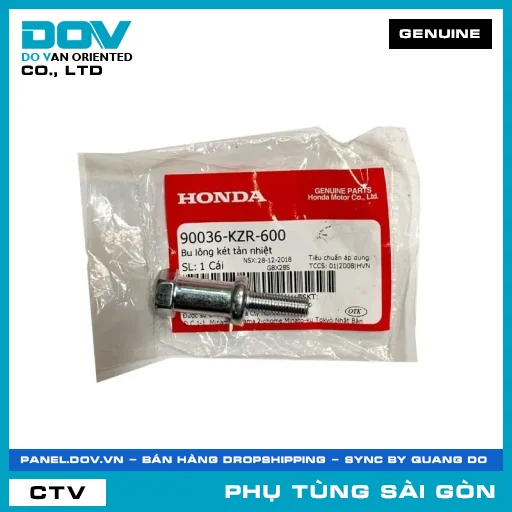 BU LÔNG KÉT TẢN NHIỆT | HONDA PARTS CODE 90036KZR600 — 90036KZR600