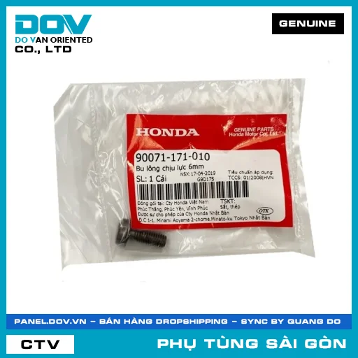 BU LÔNG CHỊU LỰC 6MM | HONDA PARTS CODE 90071171010 — 90071171010