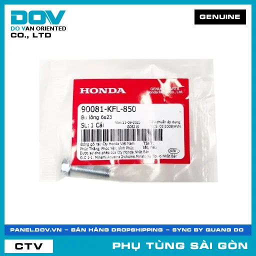 BU LÔNG 6X23 | HONDA PARTS CODE 90081KFL850 — 90081KFL850