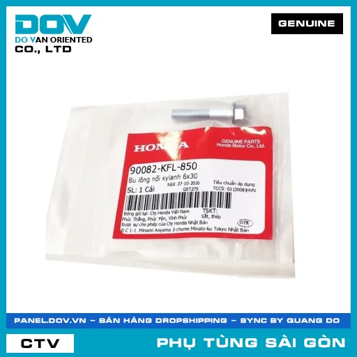 BU LÔNG NỐI XYLANH 6X30 | HONDA PARTS CODE 90082KFL850 — 90082KFL850