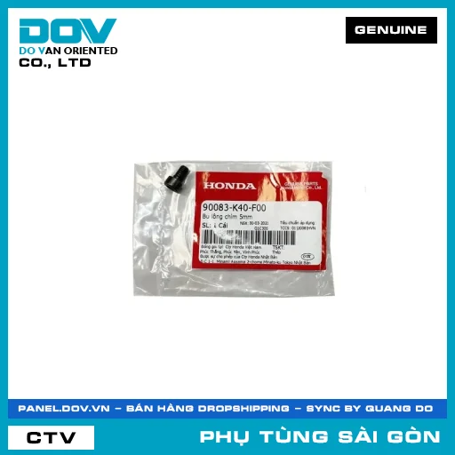 BU LÔNG CHÌM 5MM | HONDA PARTS CODE 90083K40F00 — 90083K40F00