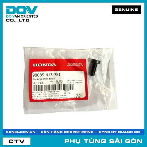 BU LÔNG CHÌM 6MM | HONDA PARTS CODE 90085413781 — 90085413781