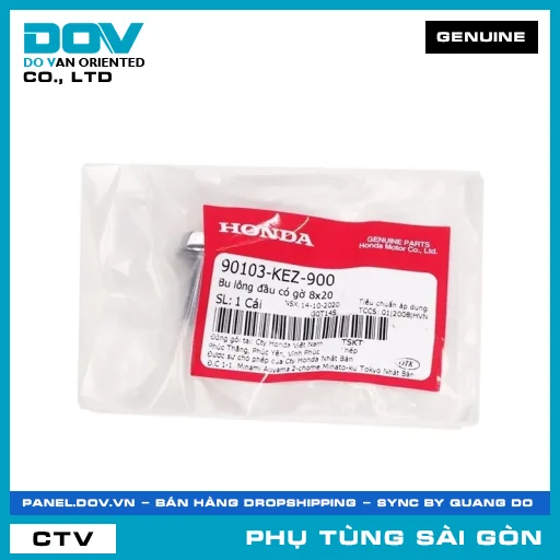 BU LÔNG ĐẦU CÓ GỜ 8X20 | HONDA PARTS CODE 90103KEZ900 — 90103KEZ900