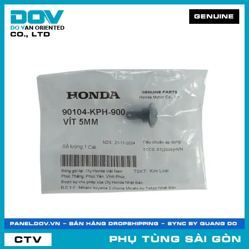 VÍT 5MM | HONDA PARTS CODE 90104KPH900 — 90104KPH900