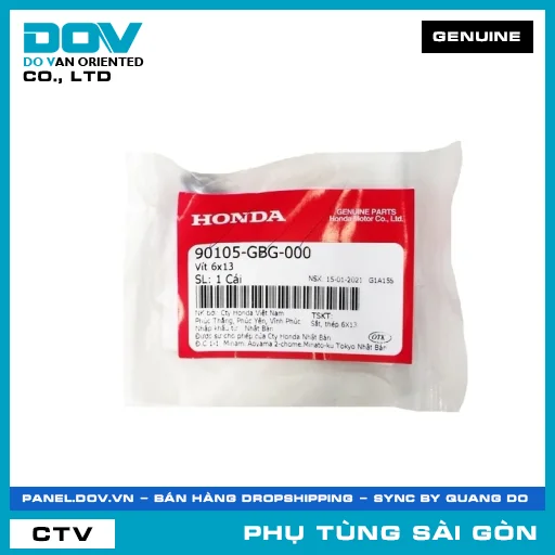 VÍT 6X13 | HONDA PARTS CODE 90105GBG000 — 90105GBG000