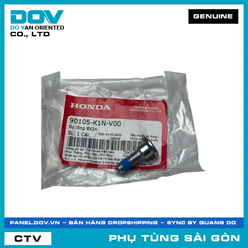 BU LÔNG 8X24 | HONDA PARTS CODE 90105K1NV00 — 90105K1NV00