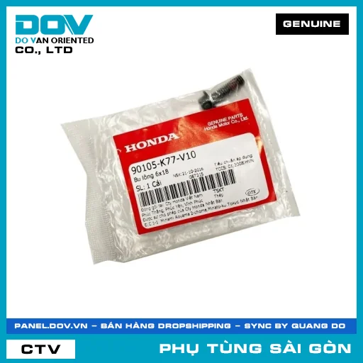 BU LÔNG 6X18 | HONDA PARTS CODE 90105K77V10 — 90105K77V10