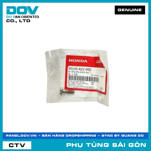 BU LÔNG ĐĨA THẮNG 6X17 | HONDA PARTS CODE 90105KZZ900 — 90105KZZ900