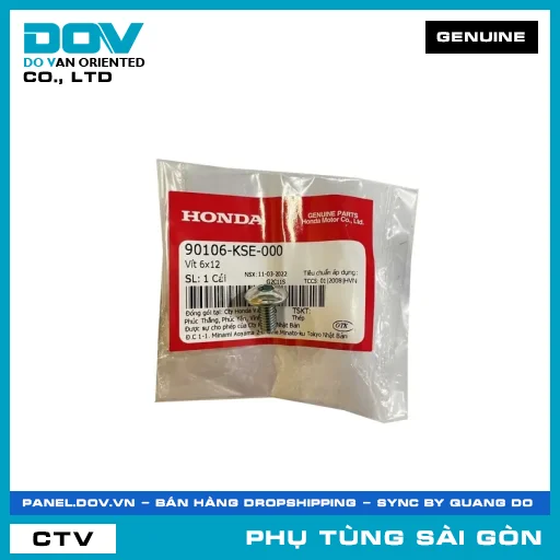 VÍT 6X12 | HONDA PARTS CODE 90106KSE000 — 90106KSE000