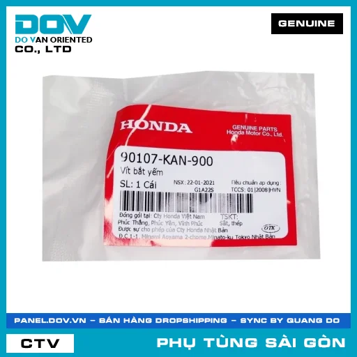 VÍT BẮT YẾM | HONDA PARTS CODE 90107KAN900 — 90107KAN900