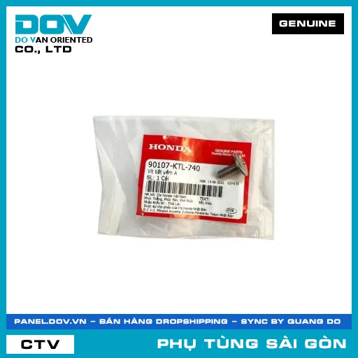 VÍT BẮT YẾM A | HONDA PARTS CODE 90107KTL740 — 90107KTL740