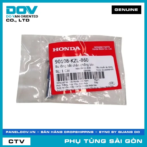 BU LÔNG BẮT CHÂN CHỐNG BÊN | HONDA PARTS CODE 90108KZL860 — 90108KZL860