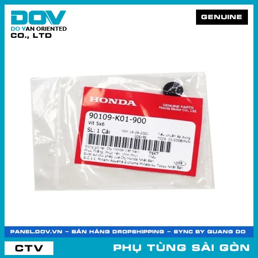 VÍT 5X6 | HONDA PARTS CODE 90109K01900 — 90109K01900