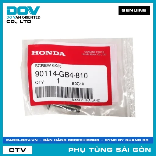 VÍT 6X25 | HONDA PARTS CODE 90114GB4810 — 90114GB4810