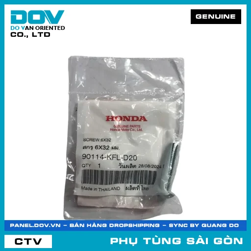 VÍT BẮT GIỎ XE 6X32 | HONDA PARTS CODE 90114KFLD20 — 90114KFLD20