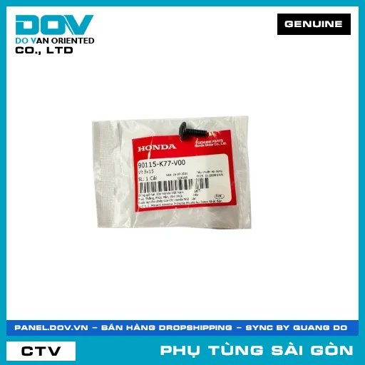 VÍT 5X15 | HONDA PARTS CODE 90115K77V00 — 90115K77V00