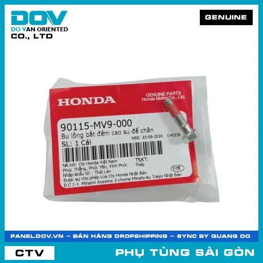 BU LÔNG BẮT ĐỆM CAO SU ĐỂ CHÂN | HONDA PARTS CODE 90115MV9000 — 90115MV9000