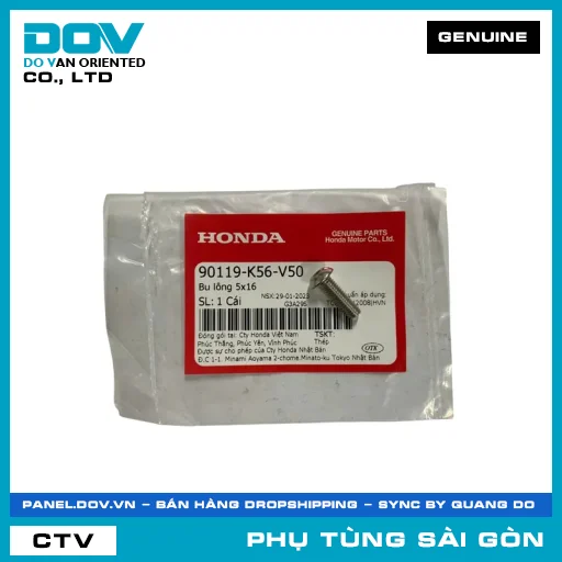 BU LÔNG 5X16 | HONDA PARTS CODE 90119K56V50 — 90119K56V50