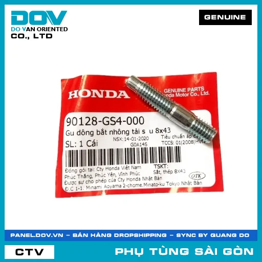 GU DÔNG BẮT NHÔNG TẢI SAU 8X43 | HONDA PARTS CODE 90128GS4000 — 90128GS4000