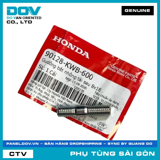 GUDÔNG BẮT NHÔNG TẢI SAU 8X18 | HONDA PARTS CODE 90128KWB600 — 90128KWB600