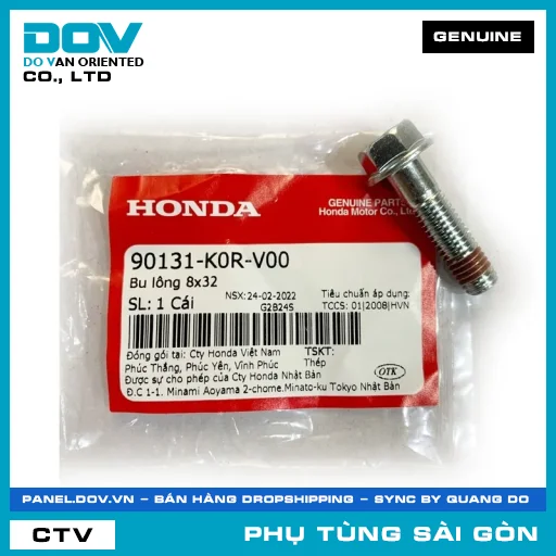 BU LÔNG 8X32 | HONDA PARTS CODE 90131K0RV00 — 90131K0RV00