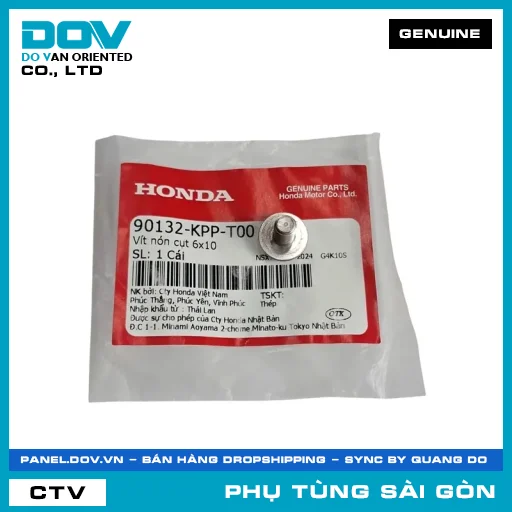 VÍT NÓN CỤT 6X10 | HONDA PARTS CODE 90132KPPT00 — 90132KPPT00