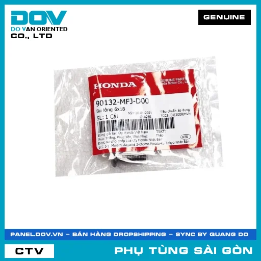 BU LÔNG 6X18 | HONDA PARTS CODE 90132MFJD00 — 90132MFJD00