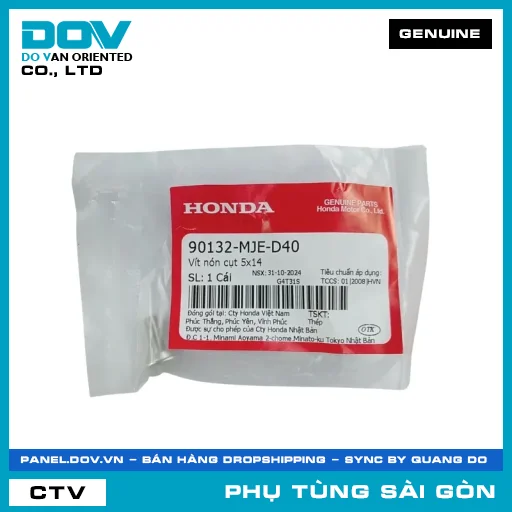 VÍT NÓN CỤT 5X14 | HONDA PARTS CODE 90132MJED40 — 90132MJED40