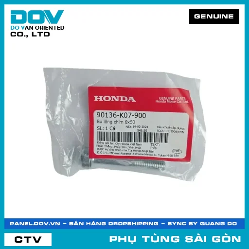 BU LÔNG CHÌM 8X50 | HONDA PARTS CODE 90136K07900 — 90136K07900
