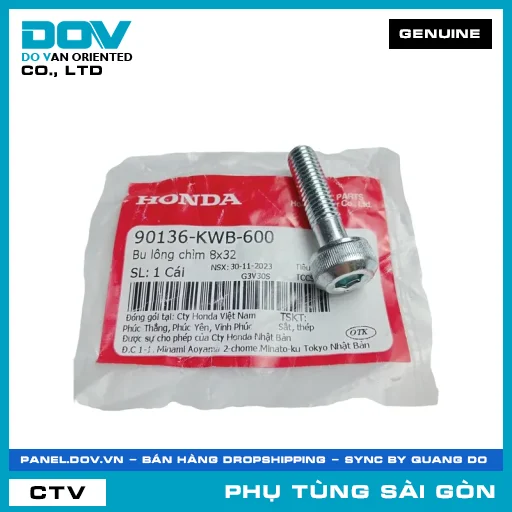 BU LÔNG CHÌM 8X32 | HONDA PARTS CODE 90136KWB600 — 90136KWB600