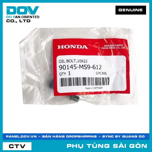 CHỐT NHỚT 10X22 | HONDA PARTS CODE 90145MS9612 — 90145MS9612