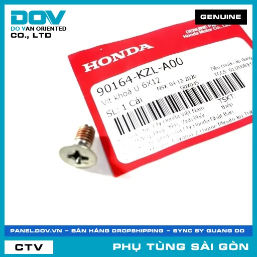 VÍT KHOÁ U 6X12 | HONDA PARTS CODE 90164KZLA00 — 90164KZLA00