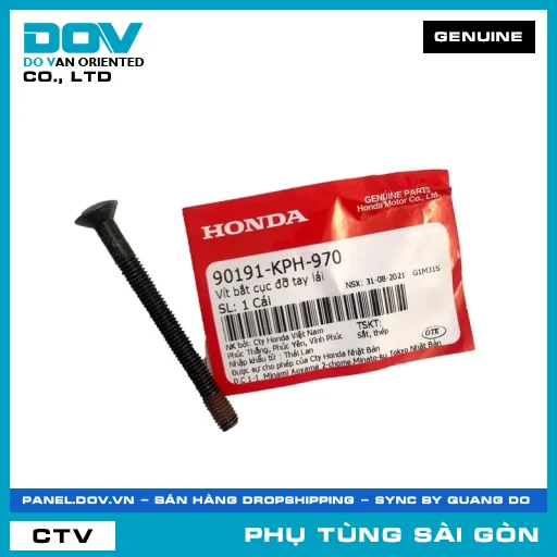 VÍT BẮT CỤC ĐỠ TAY LÁI | HONDA PARTS CODE 90191KPH970 — 90191KPH970