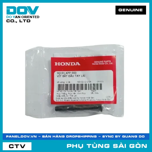 VÍT BẮT ĐẦU TAY LÁI | HONDA PARTS CODE 90191KPP900 — 90191KPP900