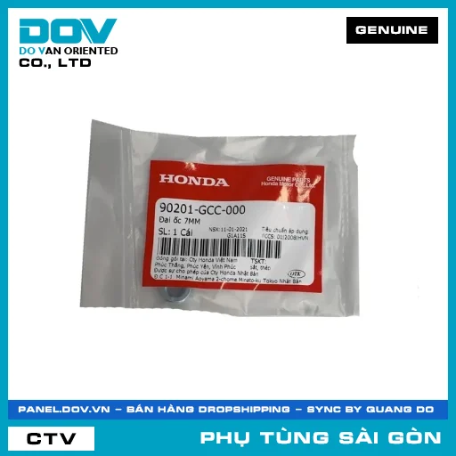 ĐAI ỐC 7MM | HONDA PARTS CODE 90201GCC000 — 90201GCC000