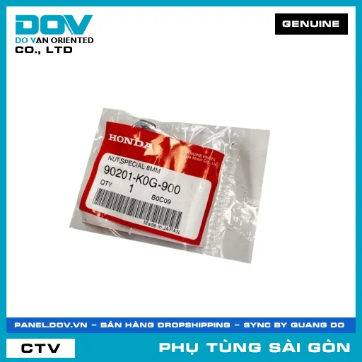 ĐAI ỐC ĐẶC BIỆT 8MM | HONDA PARTS CODE 90201K0G900 — 90201K0G900